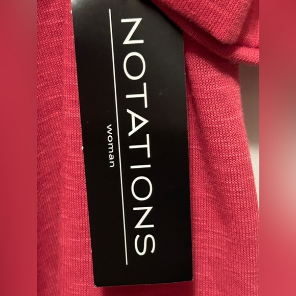 Notations Pink Open Sweater Cardigan women’s 2X hot pink fuchsia preppy classic - Picture 9 of 15